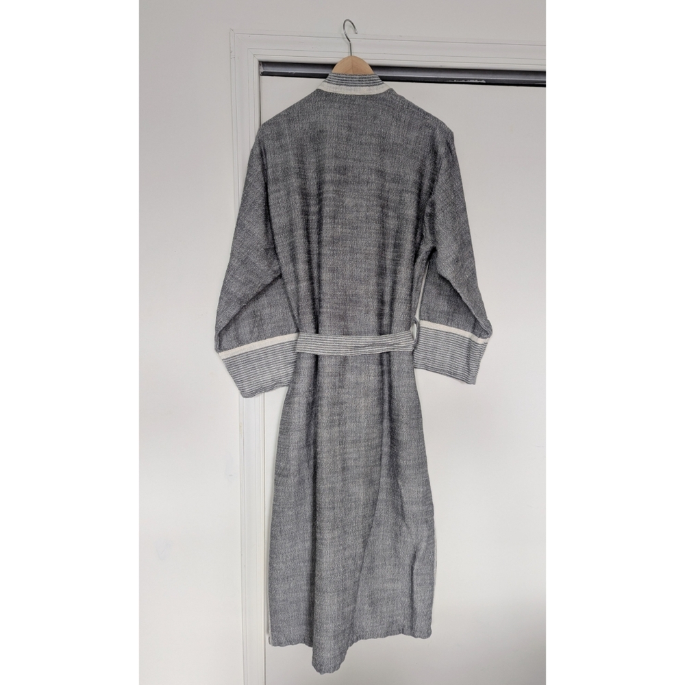 House No. 23 Zoe 100% Cotton Robe - Anthracite Grey - Picture 4 of 6